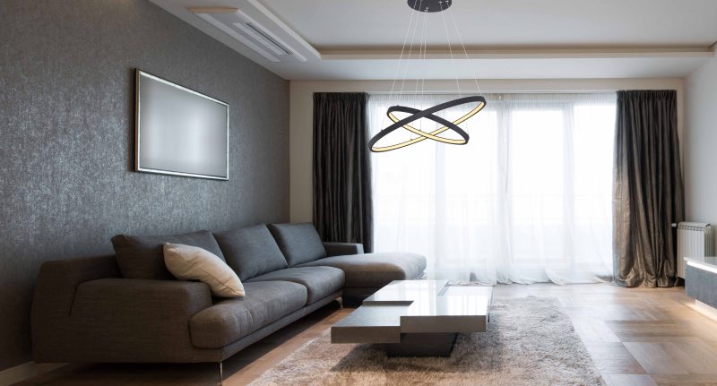Metalen hanglamp ringvlechtwerk zwart Globo Ralph - Afbeelding 3