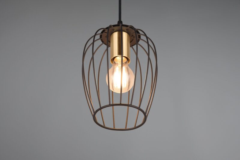 Metalen hanglamp zwart filigraan kap Grid - Afbeelding 2
