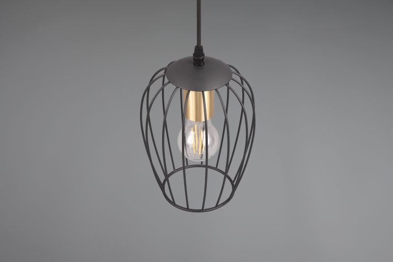 Metalen hanglamp zwart filigraan kap Grid - Afbeelding 4