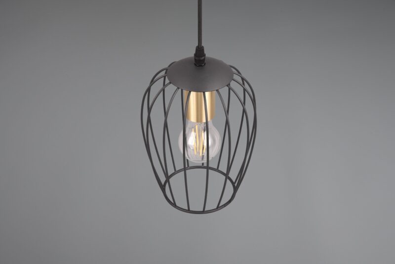 Metalen hanglamp zwart filigraan kap Grid - Afbeelding 4