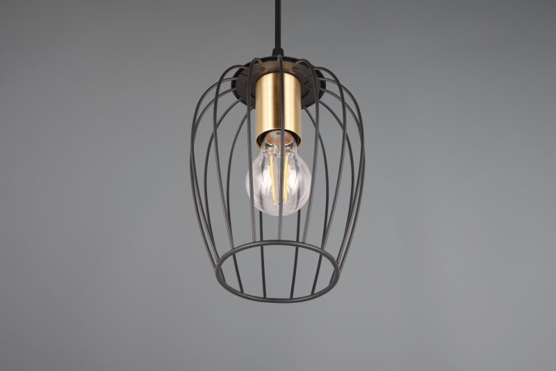 Metalen hanglamp zwart filigraan kap Grid - Afbeelding 5