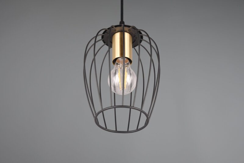Metalen hanglamp zwart filigraan kap Grid - Afbeelding 5