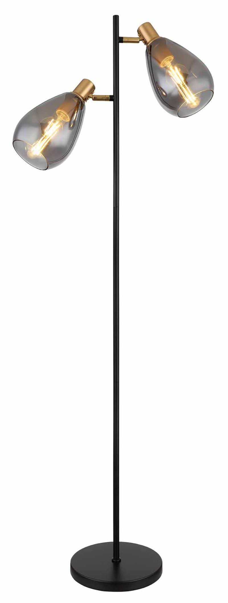 Metalen klassieke zwarte vloerlamp Globo Fanni - Afbeelding 2