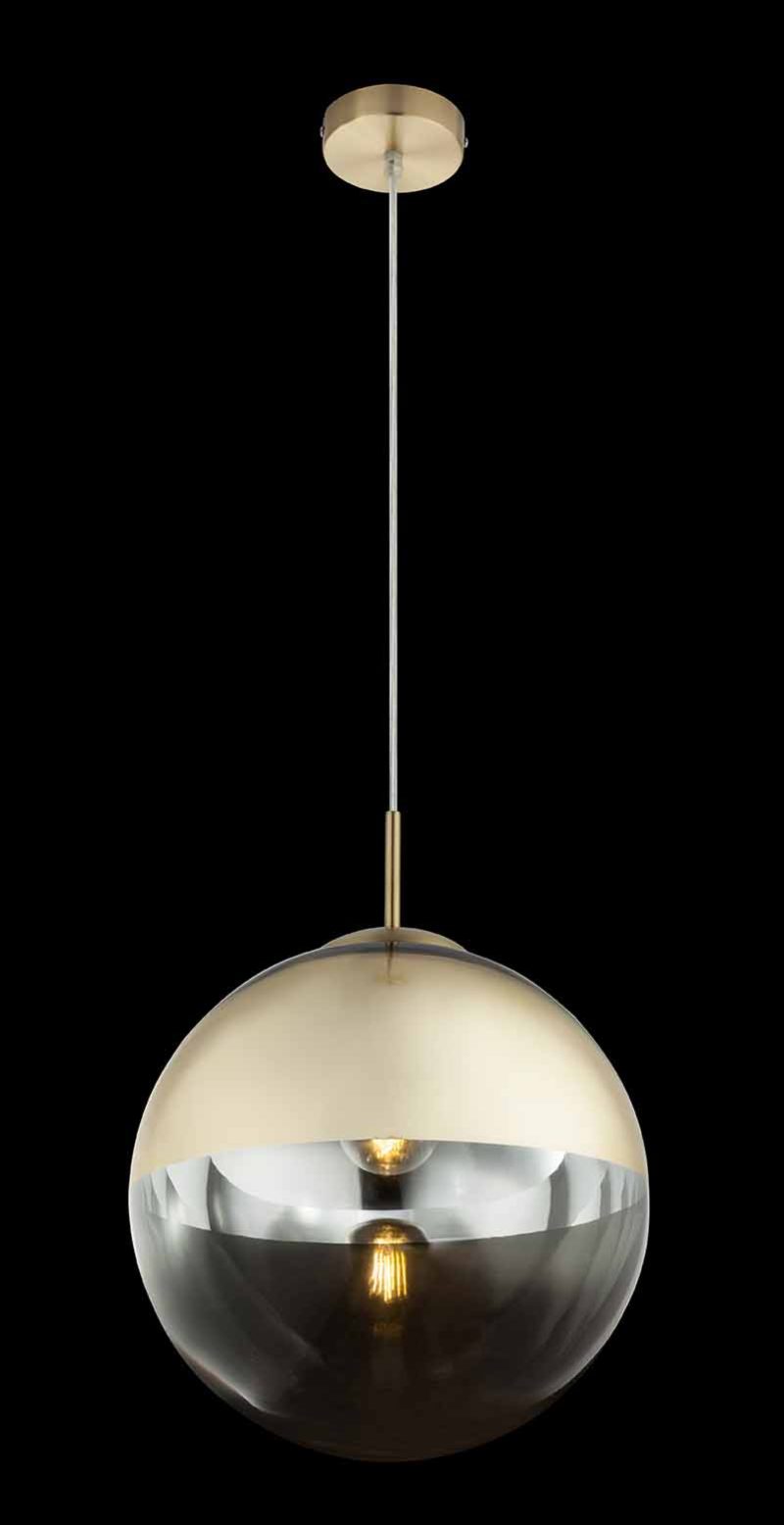 Metalen mat gouden klassieke hanglamp Globo Varus - Afbeelding 3
