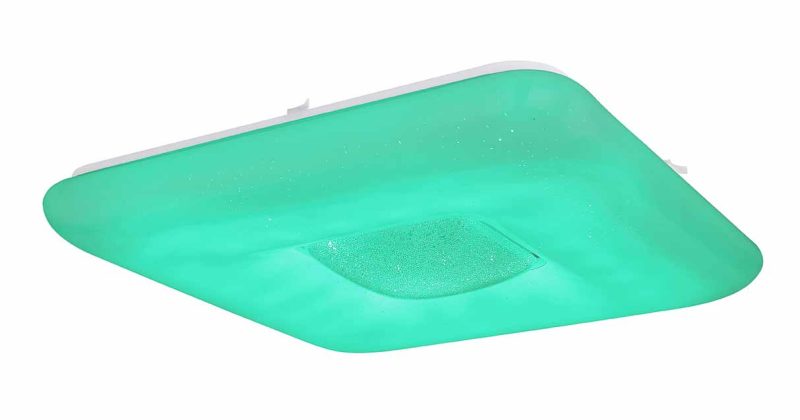 Metalen moderne plafondlamp wit Globo Trystan - Afbeelding 4