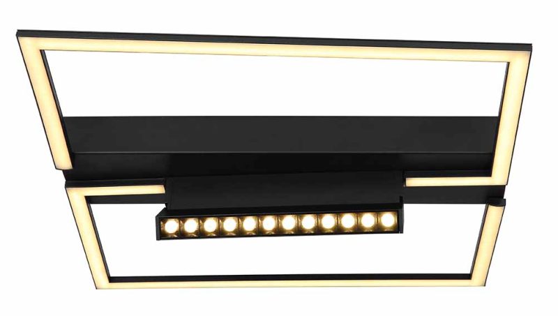 Metalen moderne plafondlamp zwart Globo Maxwell - Afbeelding 2