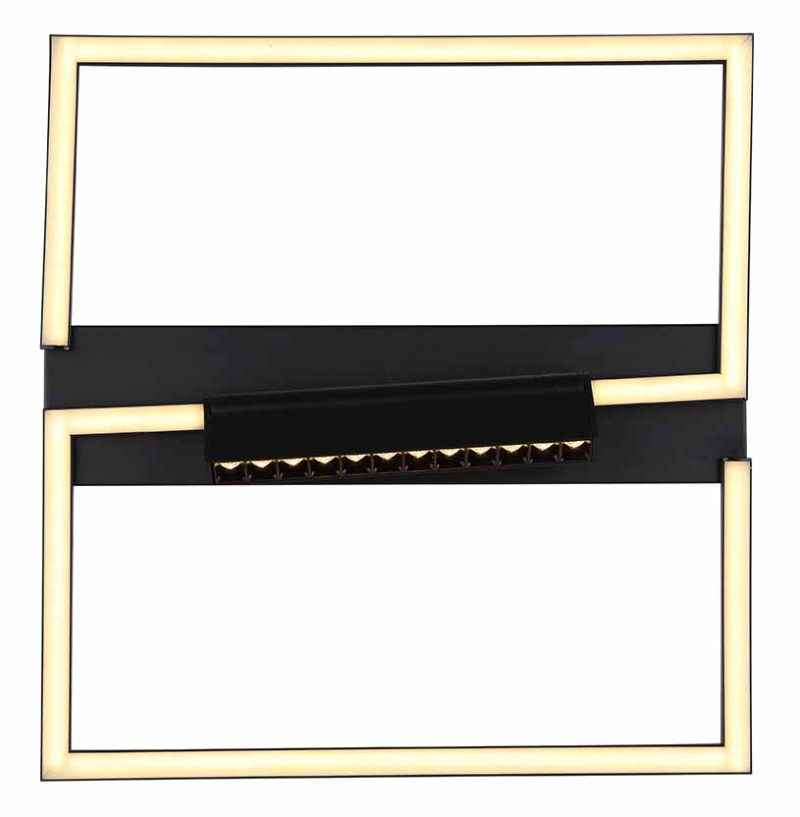 Metalen moderne plafondlamp zwart Globo Maxwell - Afbeelding 3