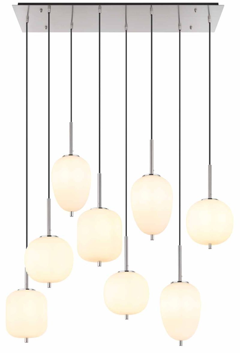 Metalen nikkelen klassieke hanglamp Globo Blacky i - Afbeelding 2