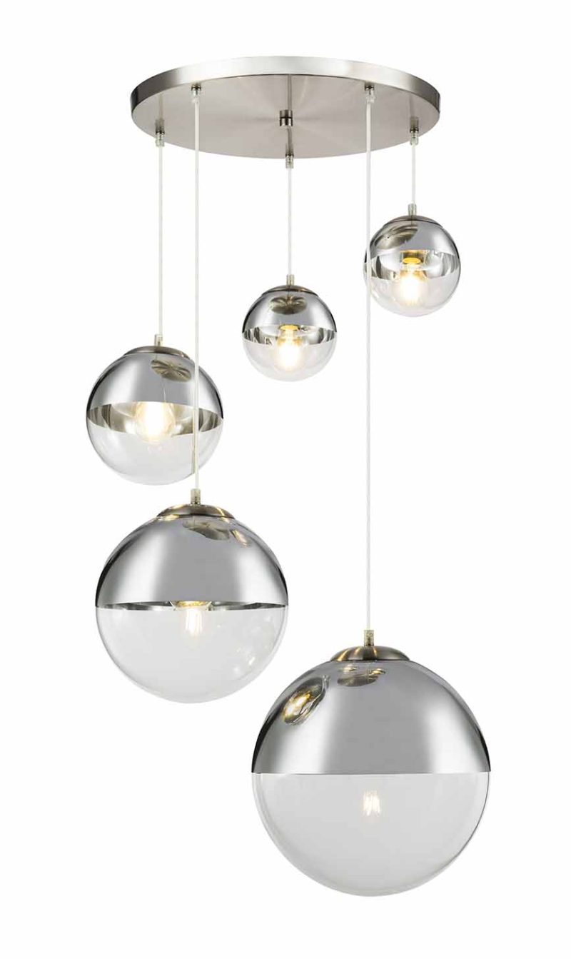 Metalen nikkelen moderne hanglamp Globo Varus - Afbeelding 2