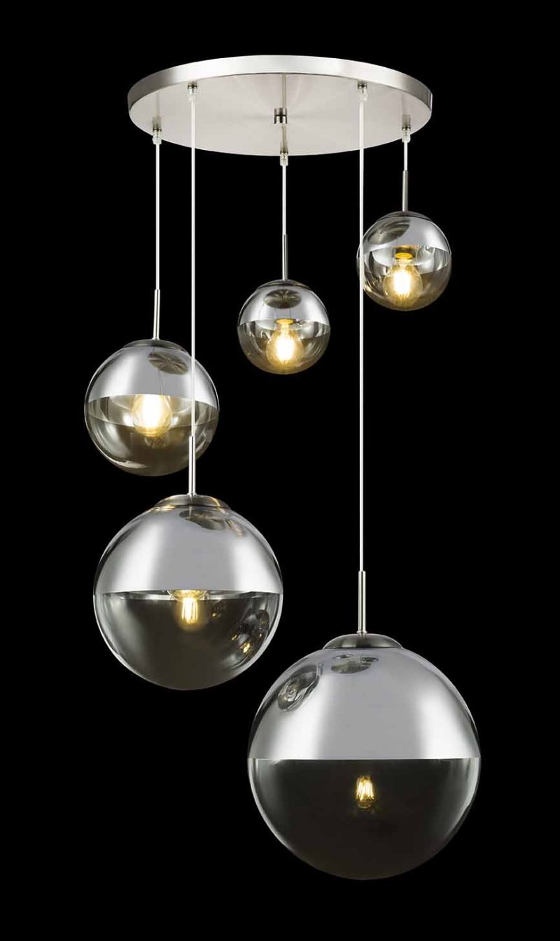 Metalen nikkelen moderne hanglamp Globo Varus - Afbeelding 4