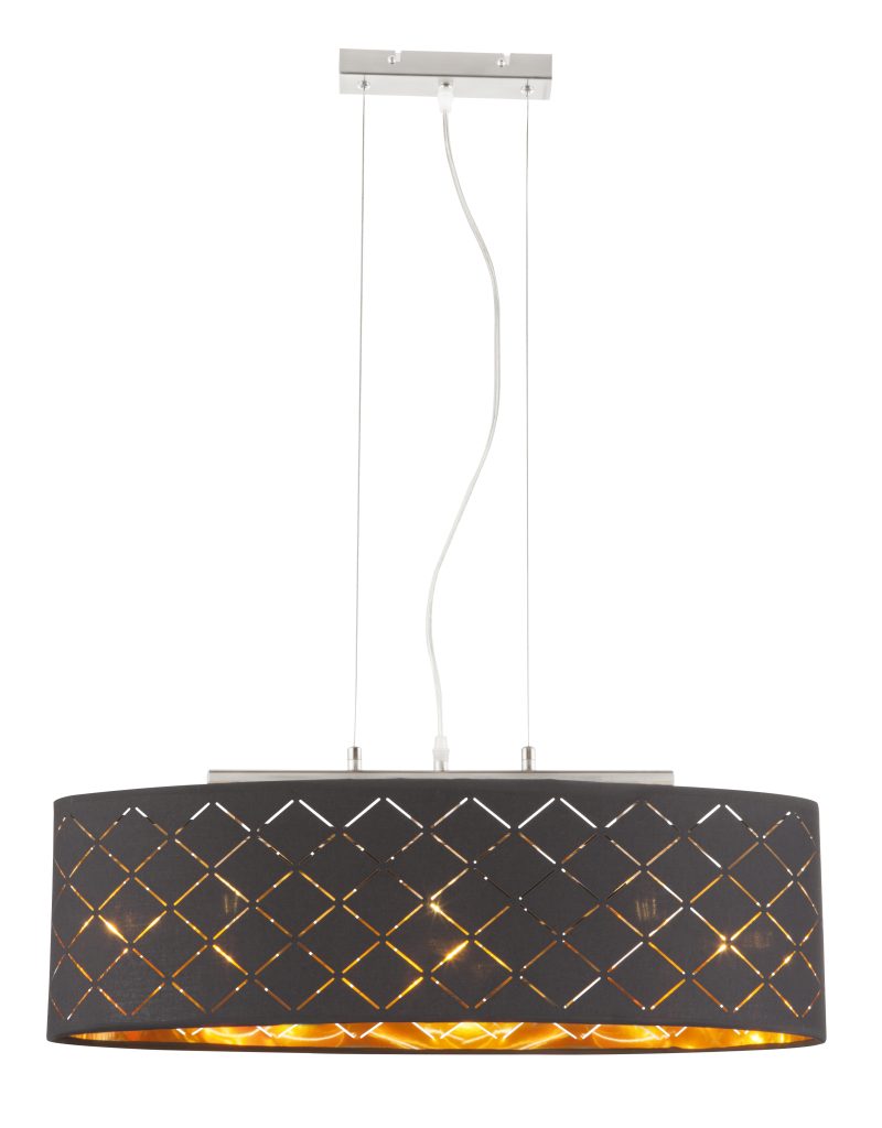 Metalen nikkelen retro hanglamp Globo Gunther - Afbeelding 2