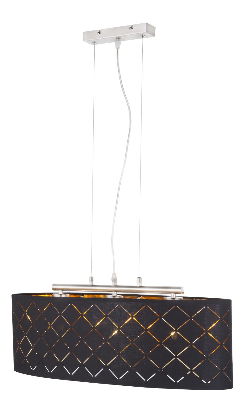 Metalen nikkelen retro hanglamp Globo Gunther - Afbeelding 3