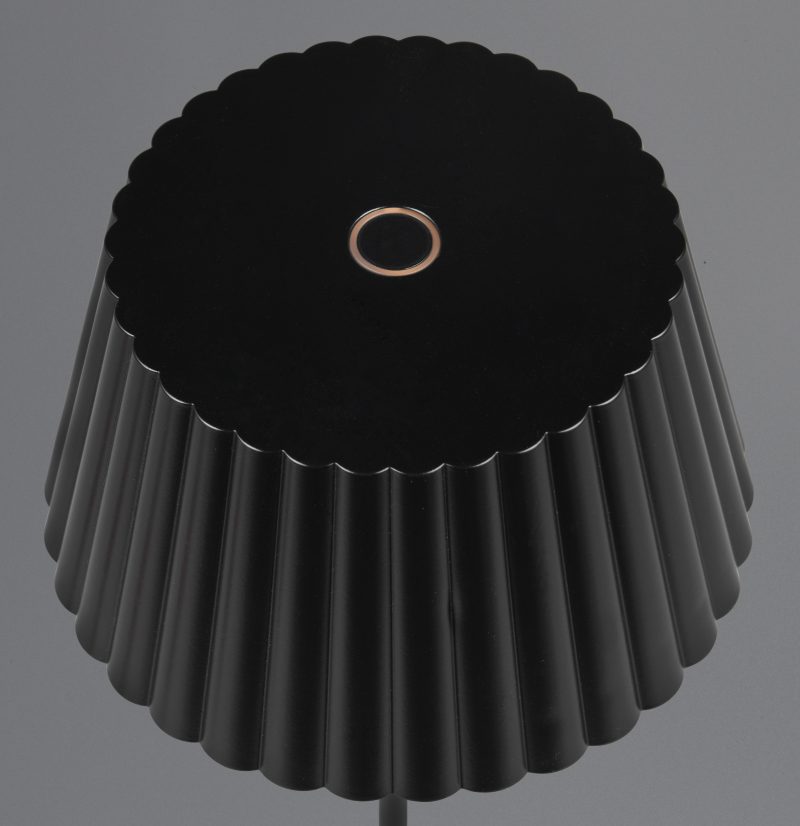 Metalen oplaadbare vloerlamp zwart binnen/buiten Suarez - Afbeelding 2