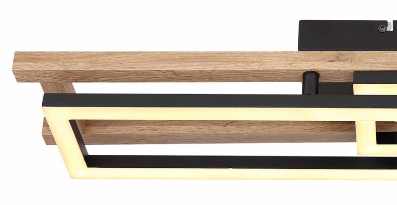 Metalen plafondlamp modern zwart Globo Illa - Afbeelding 4