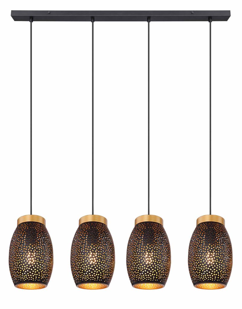 Metalen retro gouden hanglamp Globo Narri - Afbeelding 2