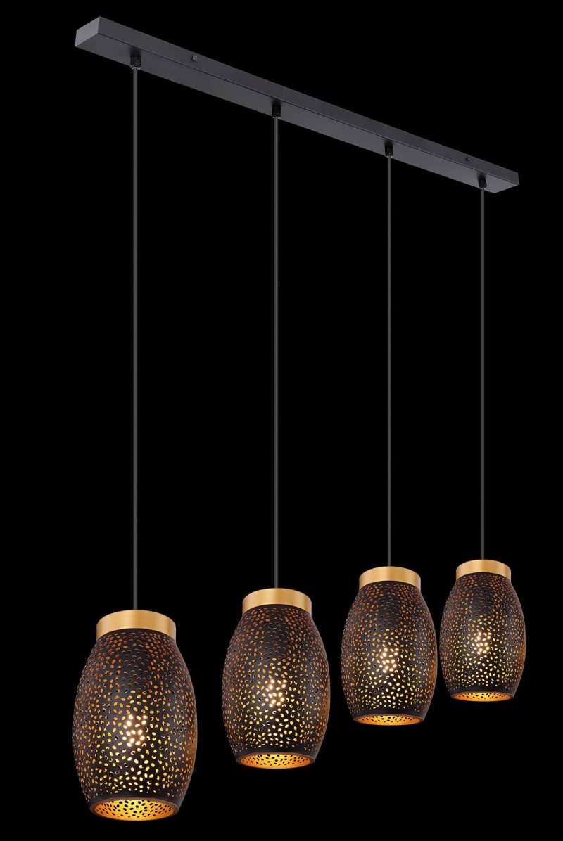 Metalen retro gouden hanglamp Globo Narri - Afbeelding 4