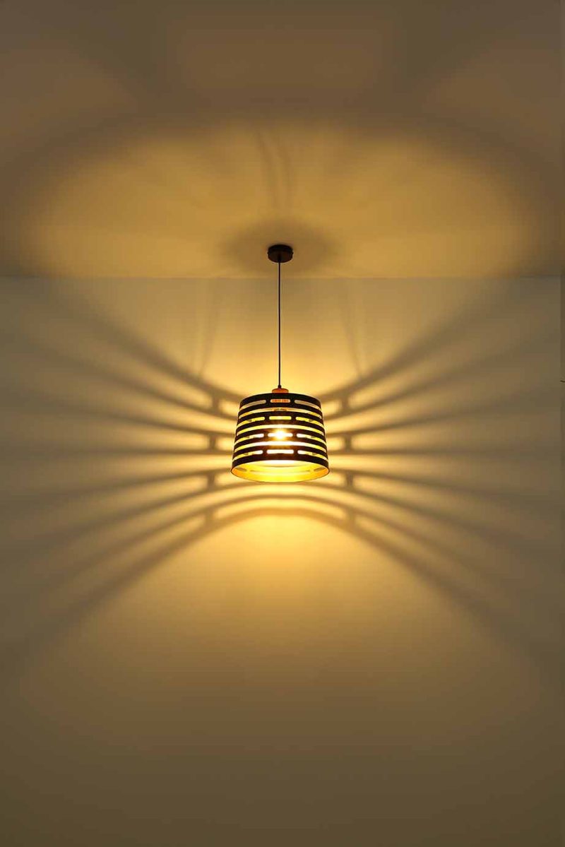 Metalen retro zwarte hanglamp Globo Ablona - Afbeelding 4
