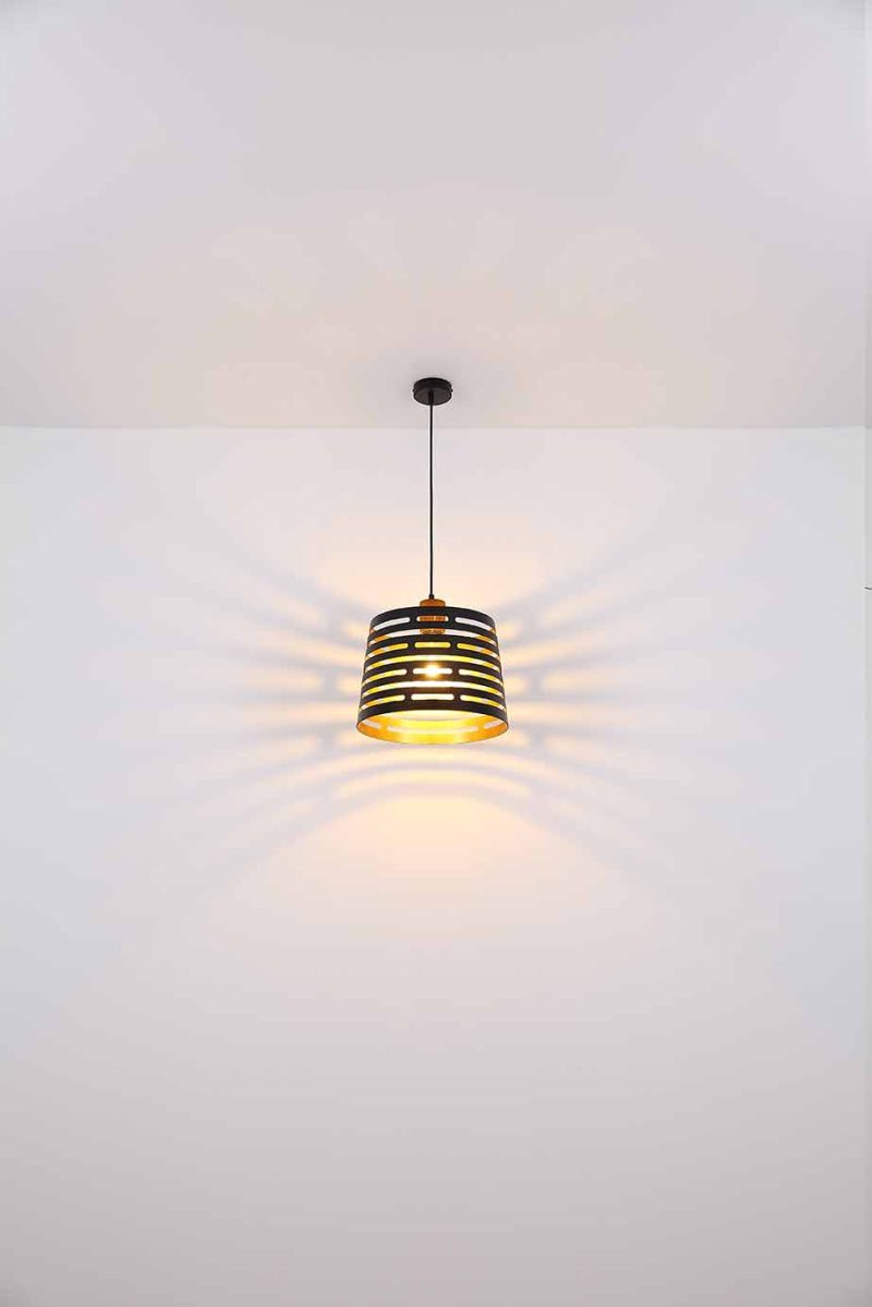 Metalen retro zwarte hanglamp Globo Ablona - Afbeelding 5