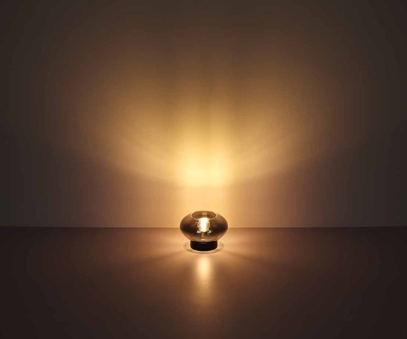Metalen zwart glazen moderne plafondlamp Globo Shaun - Afbeelding 4