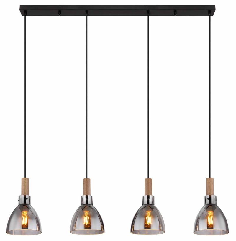Metalen zwarte hanglamp modern Globo Mattea - Afbeelding 2