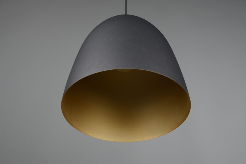 Metalen zwarte hanglamp strakke komvorm Tilda - Afbeelding 4