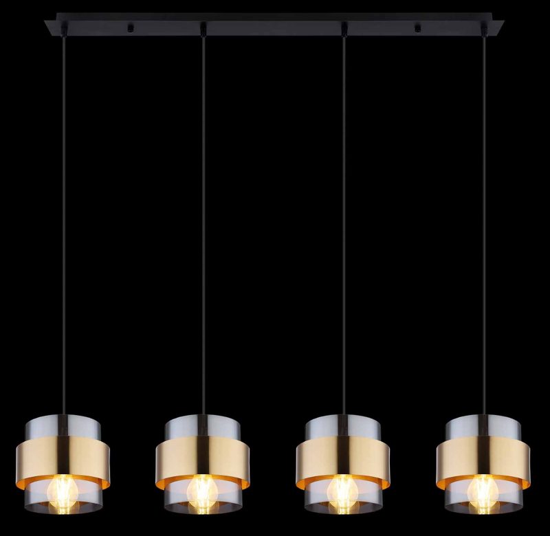 Metalen zwarte klassieke hanglamp Globo Milley - Afbeelding 5