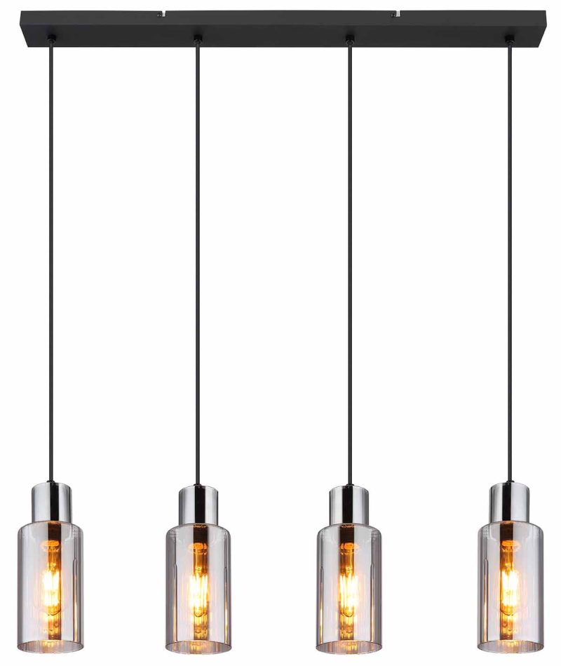 Metalen zwarte moderne hanglamp Globo Lidaria - Afbeelding 2