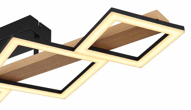 Metalen zwarte moderne plafondlamp Globo Dustin - Afbeelding 4