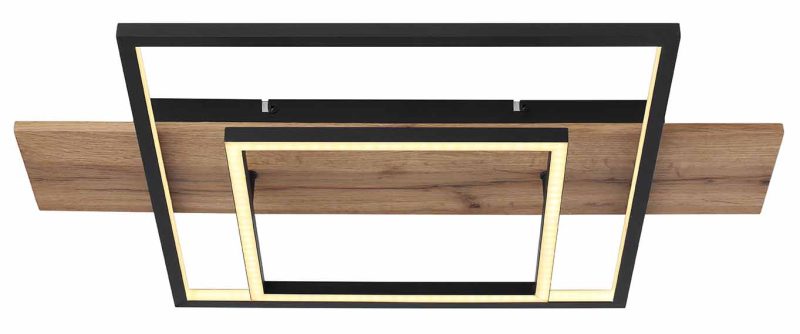 Metalen zwarte moderne plafondlamp Globo Vanni - Afbeelding 2