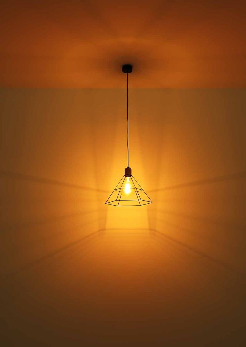 Metalen zwarte retro hanglamp Globo Helene - Afbeelding 4