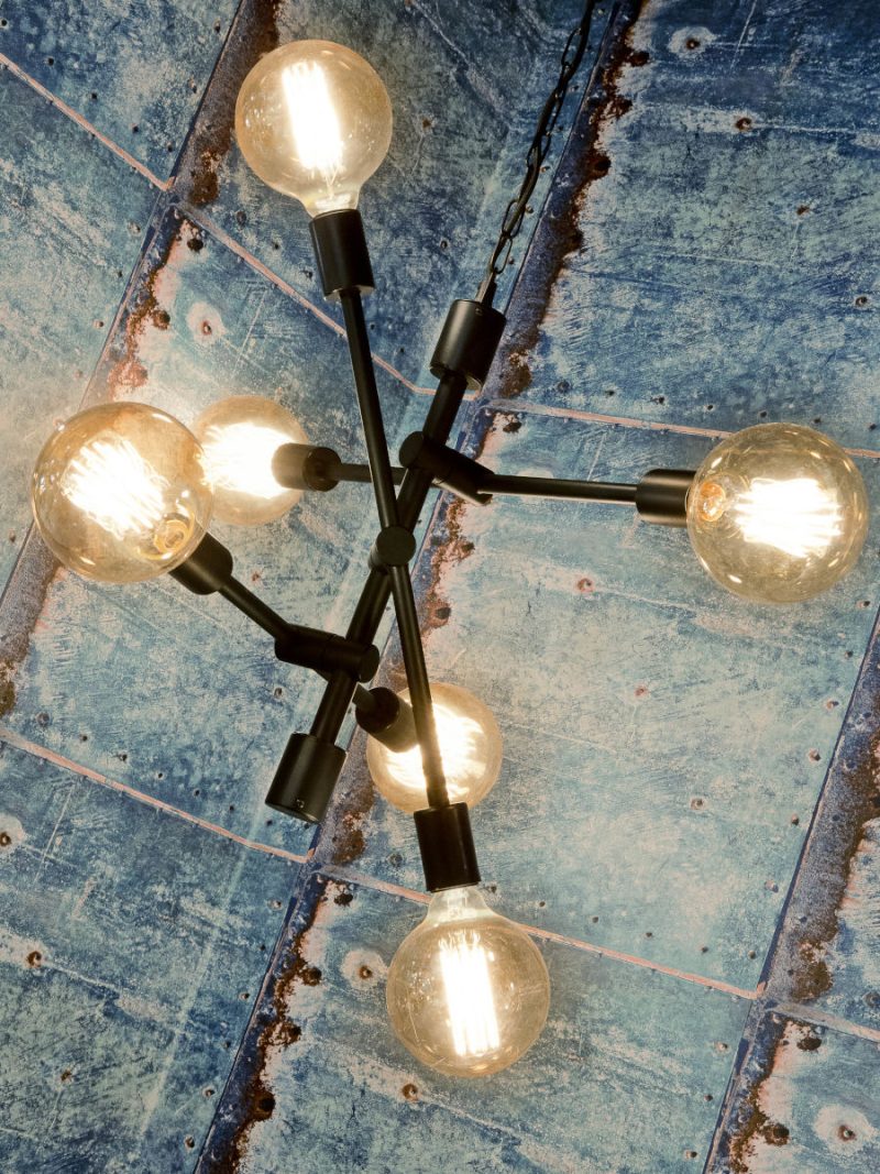 Metalen zwarte retro hanglamp It's About RoMi Nashville - Afbeelding 3