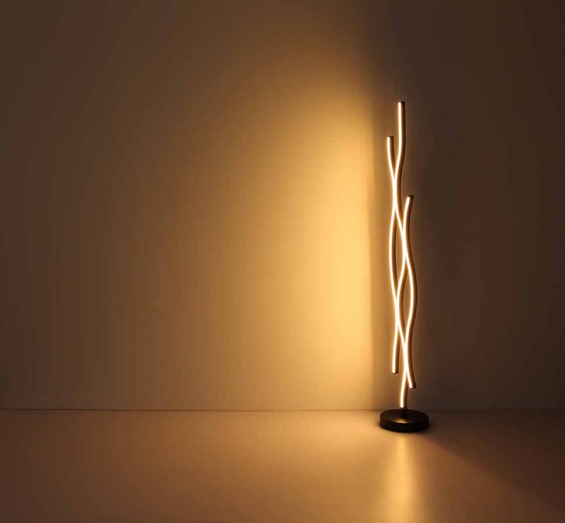 Metalen zwarte vloerlamp modern Globo Geronimo - Afbeelding 4