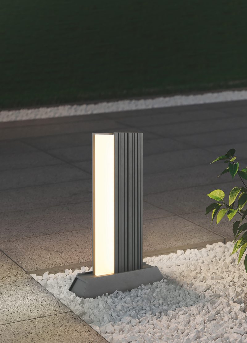 Modern antracieten aluminium vloerlamp Mariza - Afbeelding 2