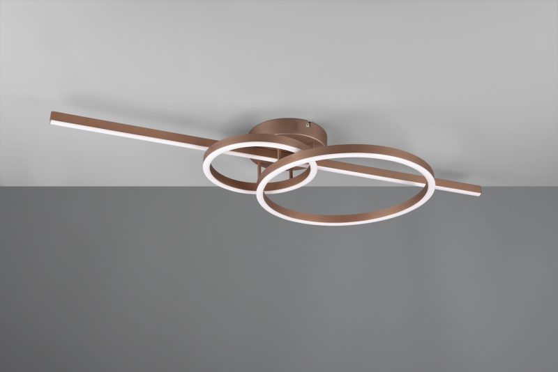 Modern design koperen plafonnière Montilla - Afbeelding 4