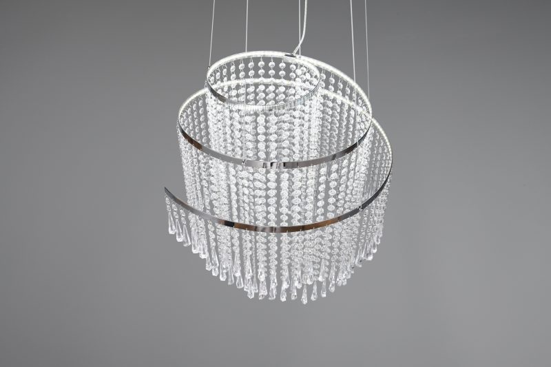 Modern-klassieke glazen ronde hanglamp Pomp - Afbeelding 4