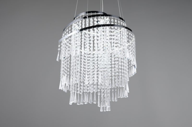 Modern-klassieke glazen ronde hanglamp Pomp - Afbeelding 5