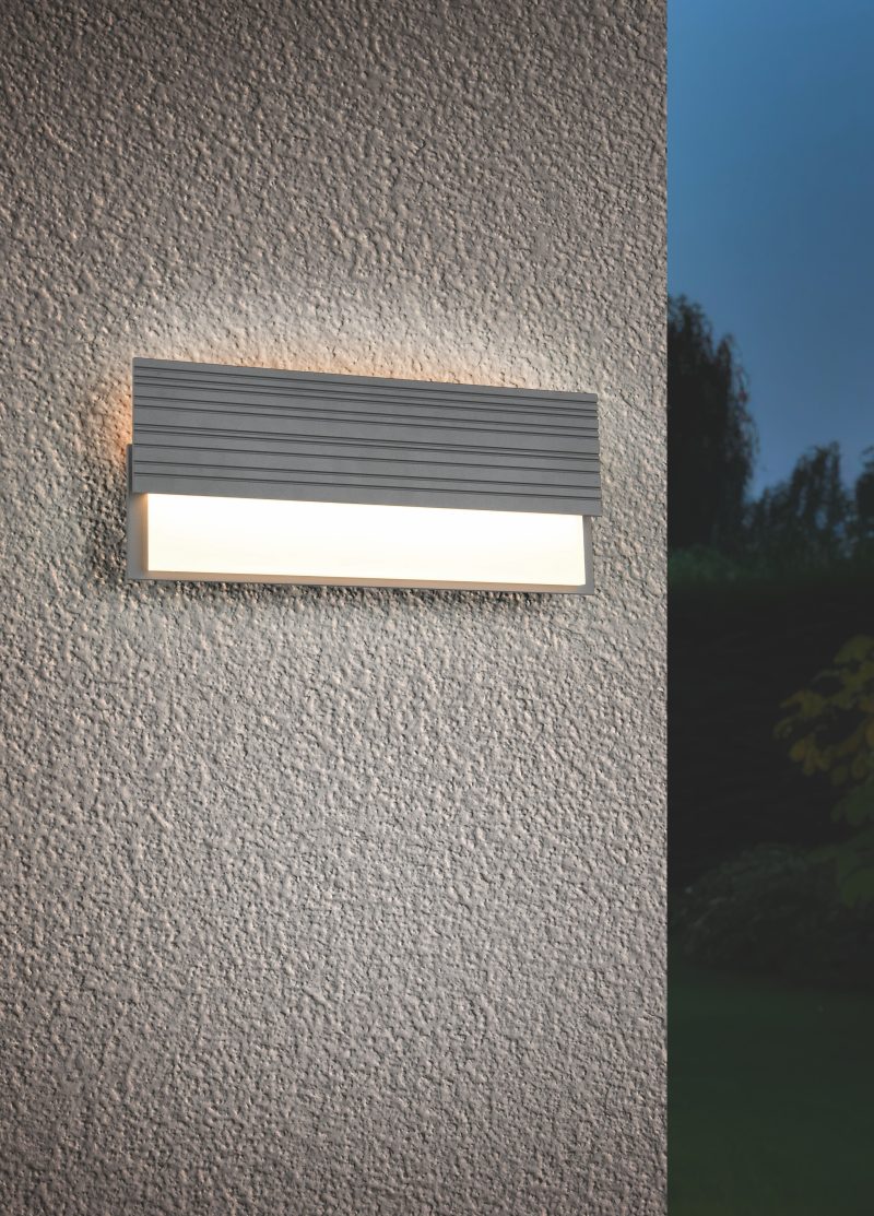 Moderne aluminium antracieten wandlamp Mariza - Afbeelding 2