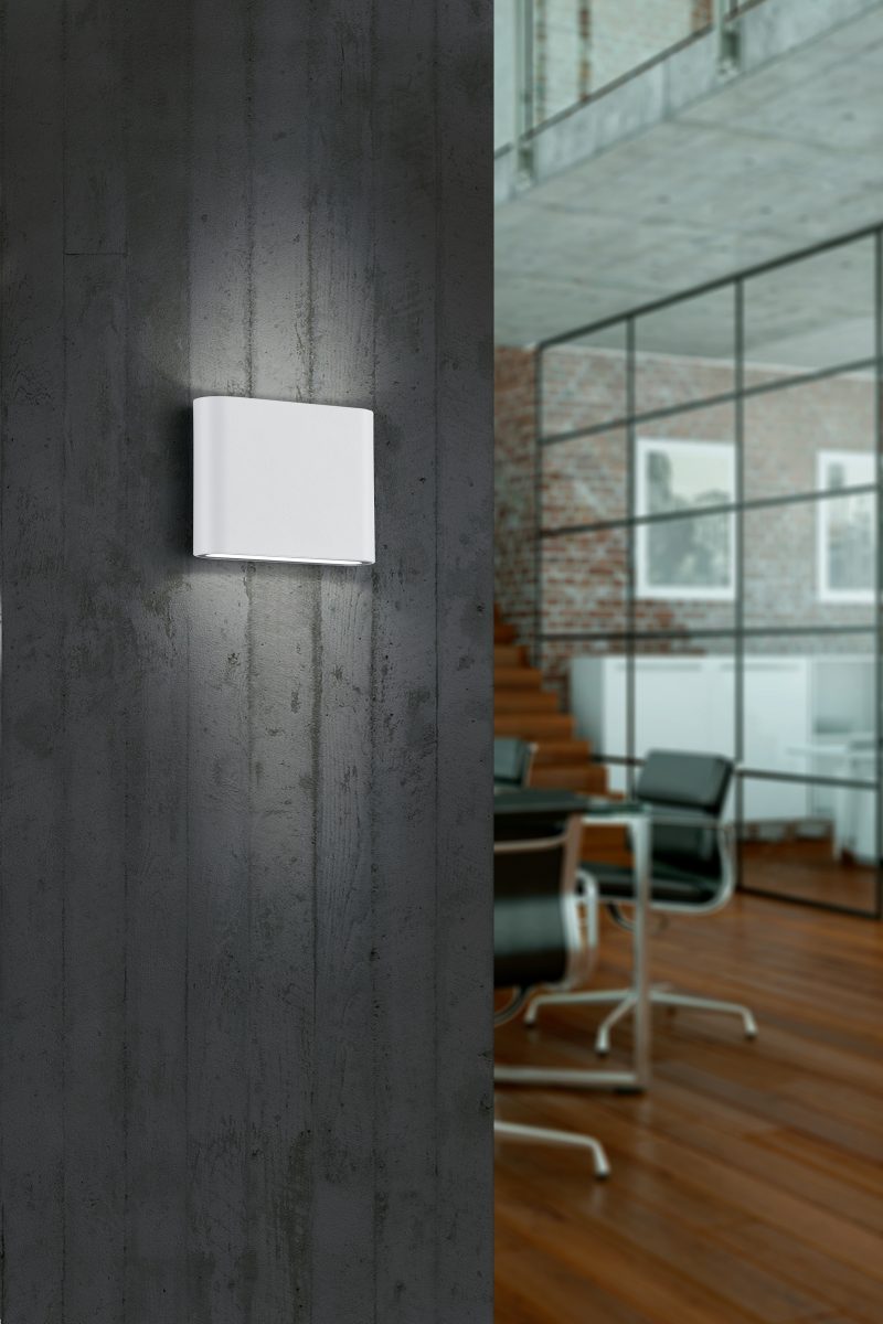 Moderne aluminium wandlamp wit Thamesii - Afbeelding 2