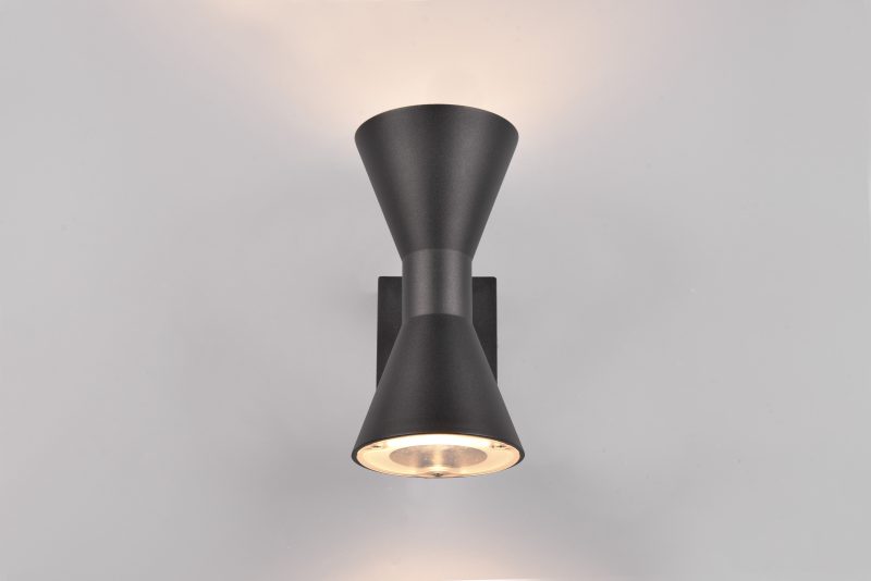 Moderne aluminium wandlamp zwart Ardas - Afbeelding 2