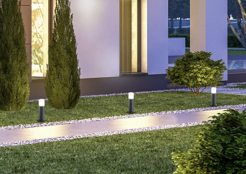 Moderne antracieten aluminium vloerlamp Hoosic - Afbeelding 2