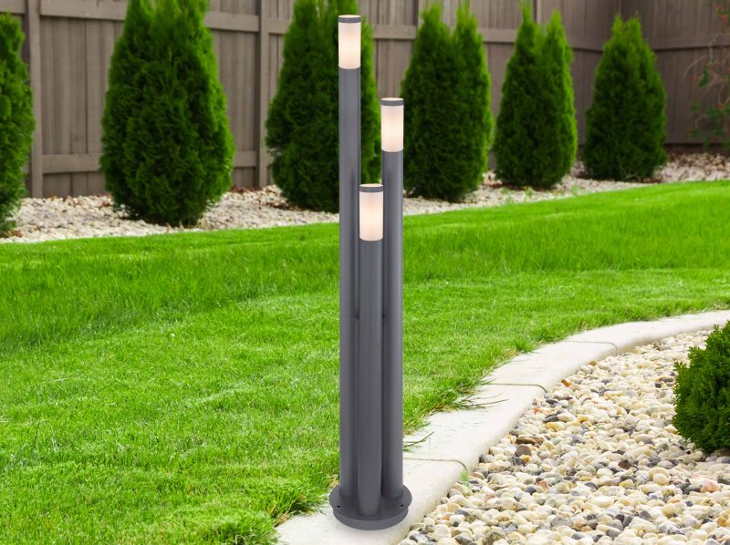 Moderne buitenlamp antracieten buizen Globo Boston - Afbeelding 3
