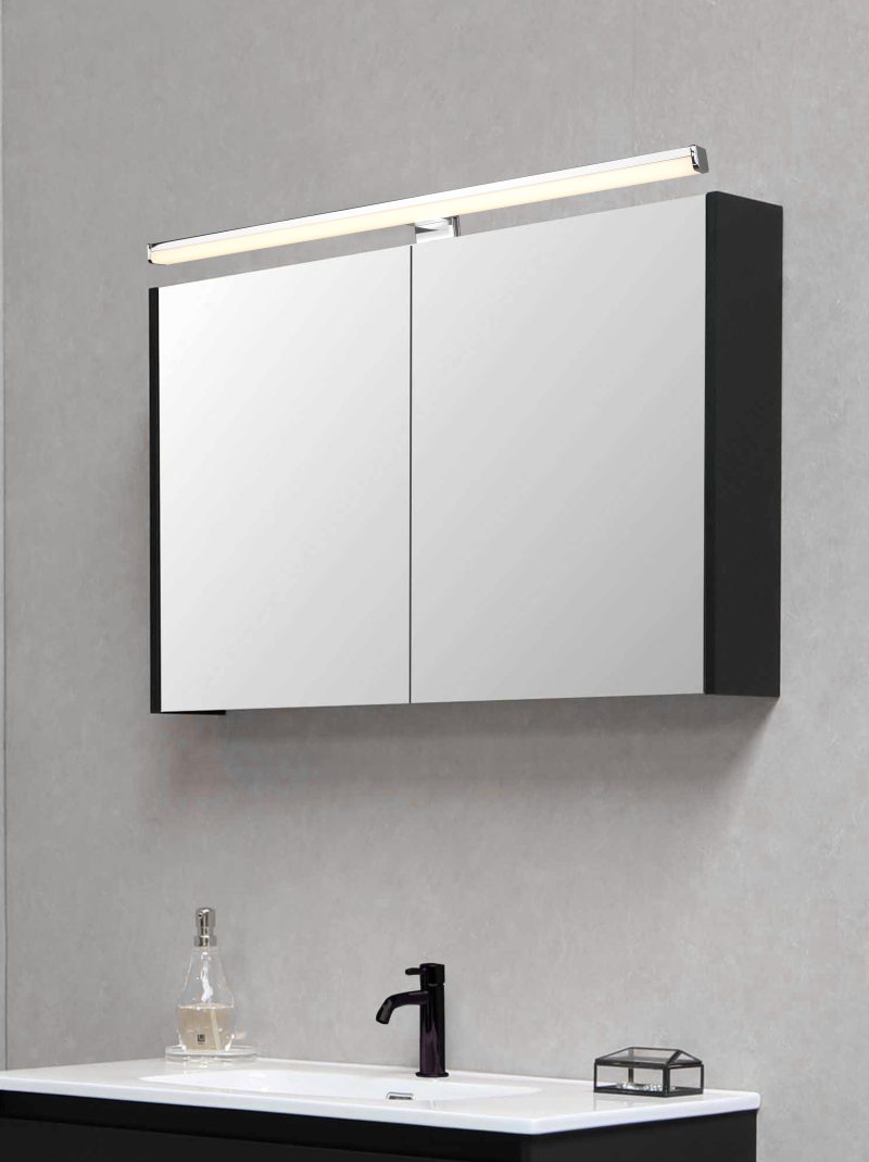 Moderne chromen wandlamp kunststof Lino - Afbeelding 4