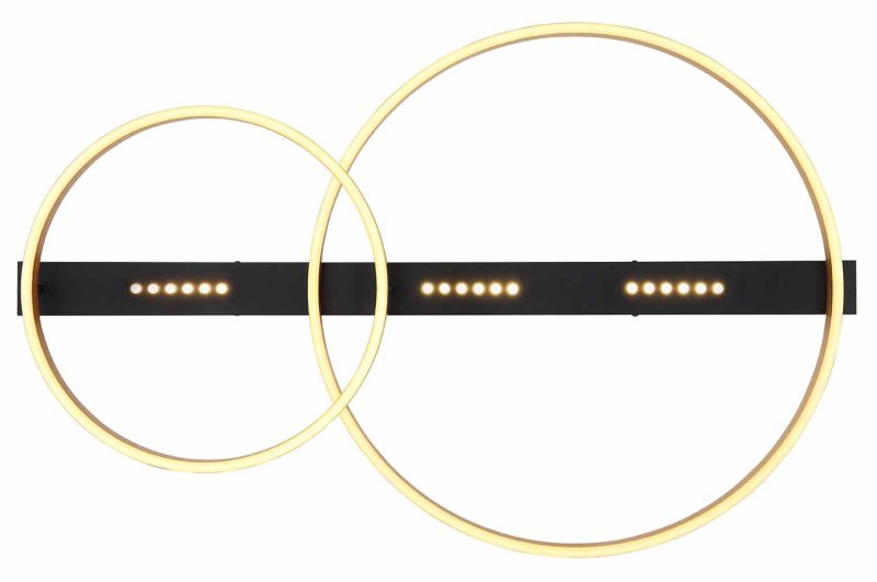 Moderne cirkels zwarte plafondlamp Globo Luffy - Afbeelding 3