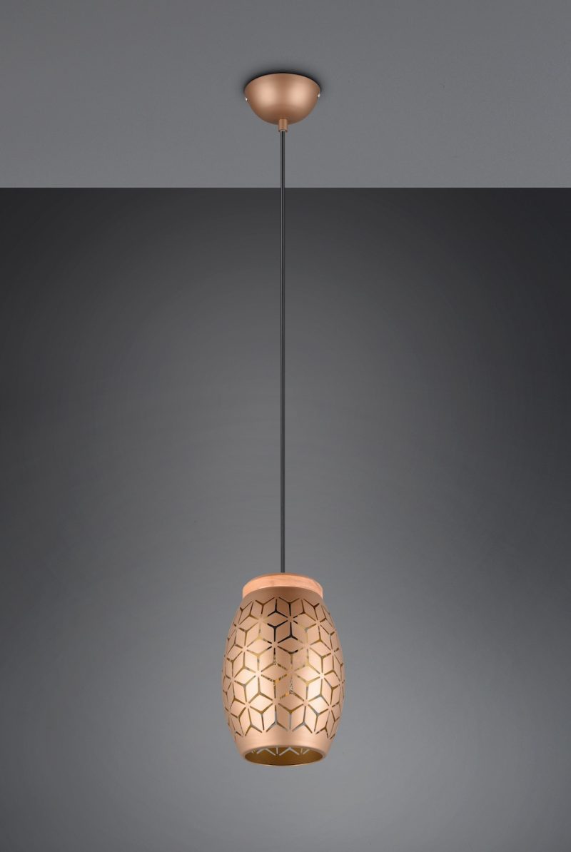 Moderne gouden hanglamp met hout Bidar - Afbeelding 3