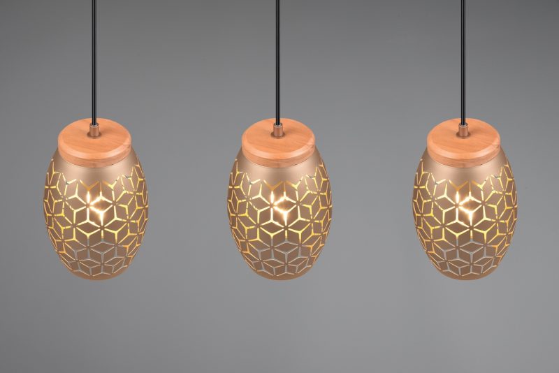 Moderne gouden hanglampen trio Bidar - Afbeelding 2