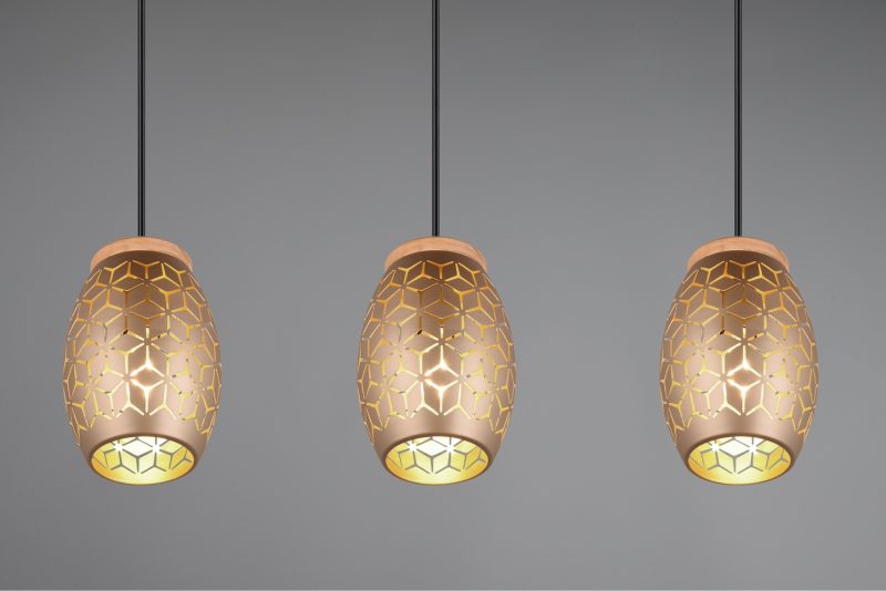Moderne gouden hanglampen trio Bidar - Afbeelding 3