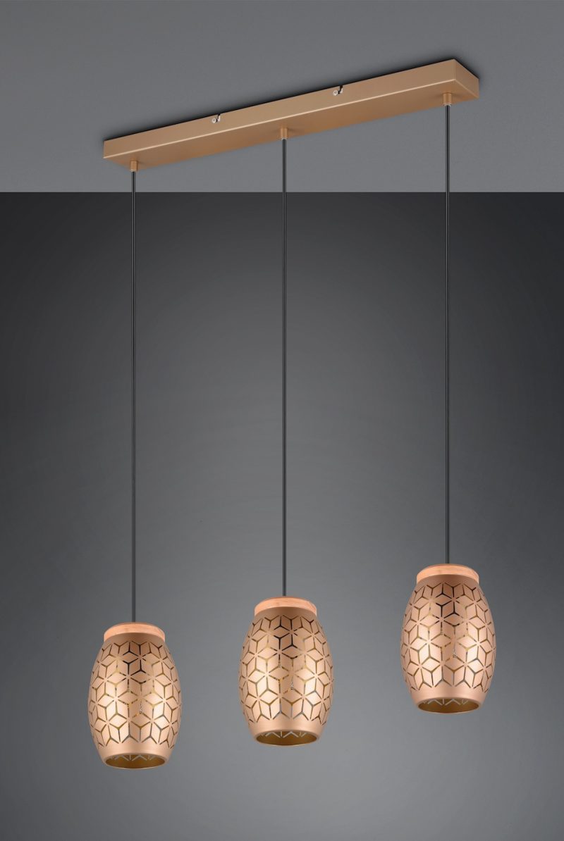 Moderne gouden hanglampen trio Bidar - Afbeelding 4