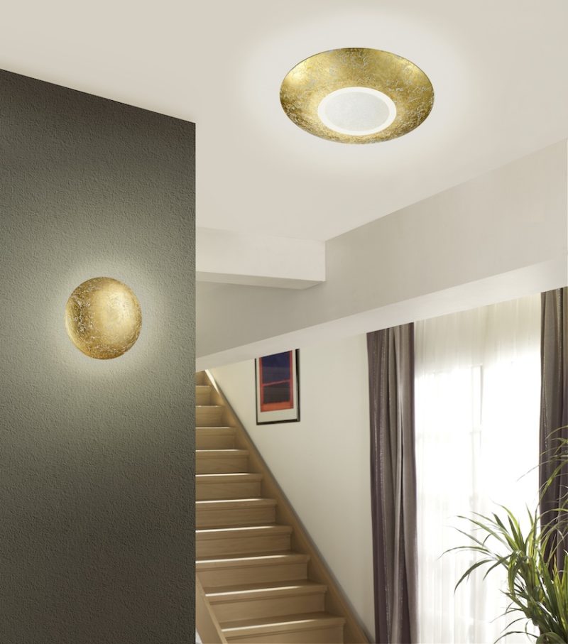 Moderne gouden ronde plafonnière Chiros - Afbeelding 2