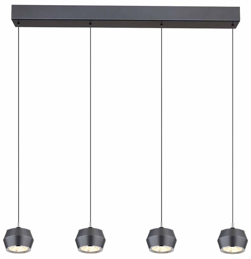 Moderne grijze metalen hanglamp Globo Marthy - Afbeelding 2