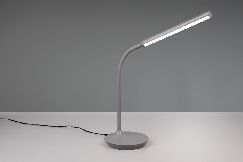 Moderne grijze tafellamp gebogen armatuur Toro - Afbeelding 3